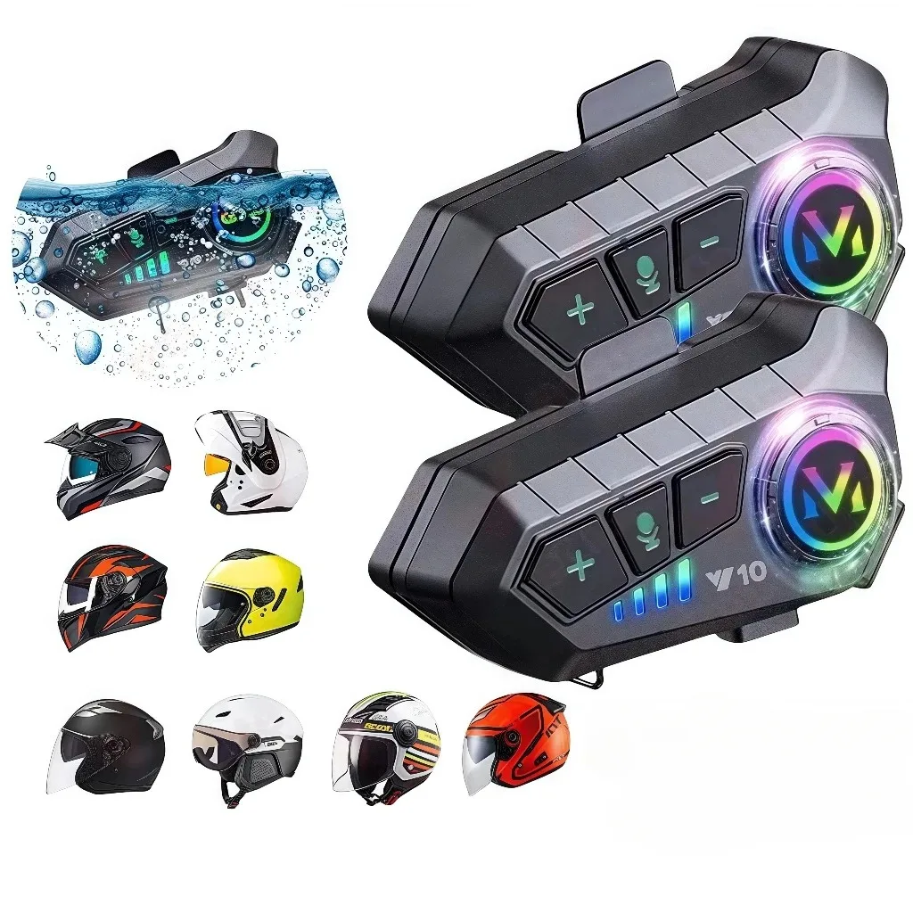 Fone Bluetooth Y10 para capacete de motocicleta