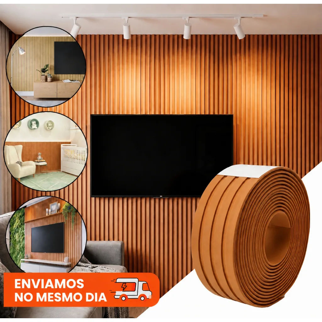 Revestimento Ripado Autocolante de EVA Flexível Rolo