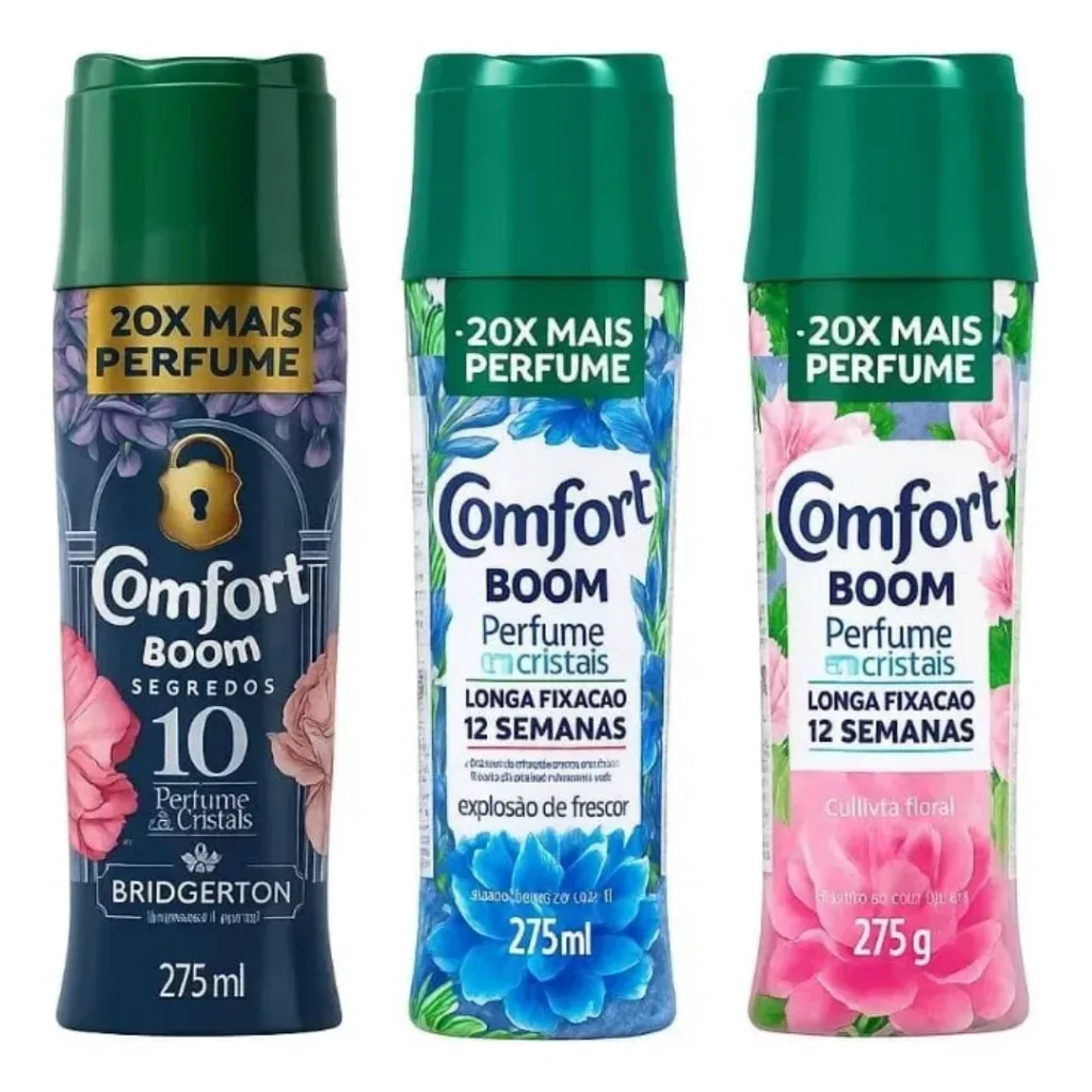Perfume para roupas Comfort Boom em cristais