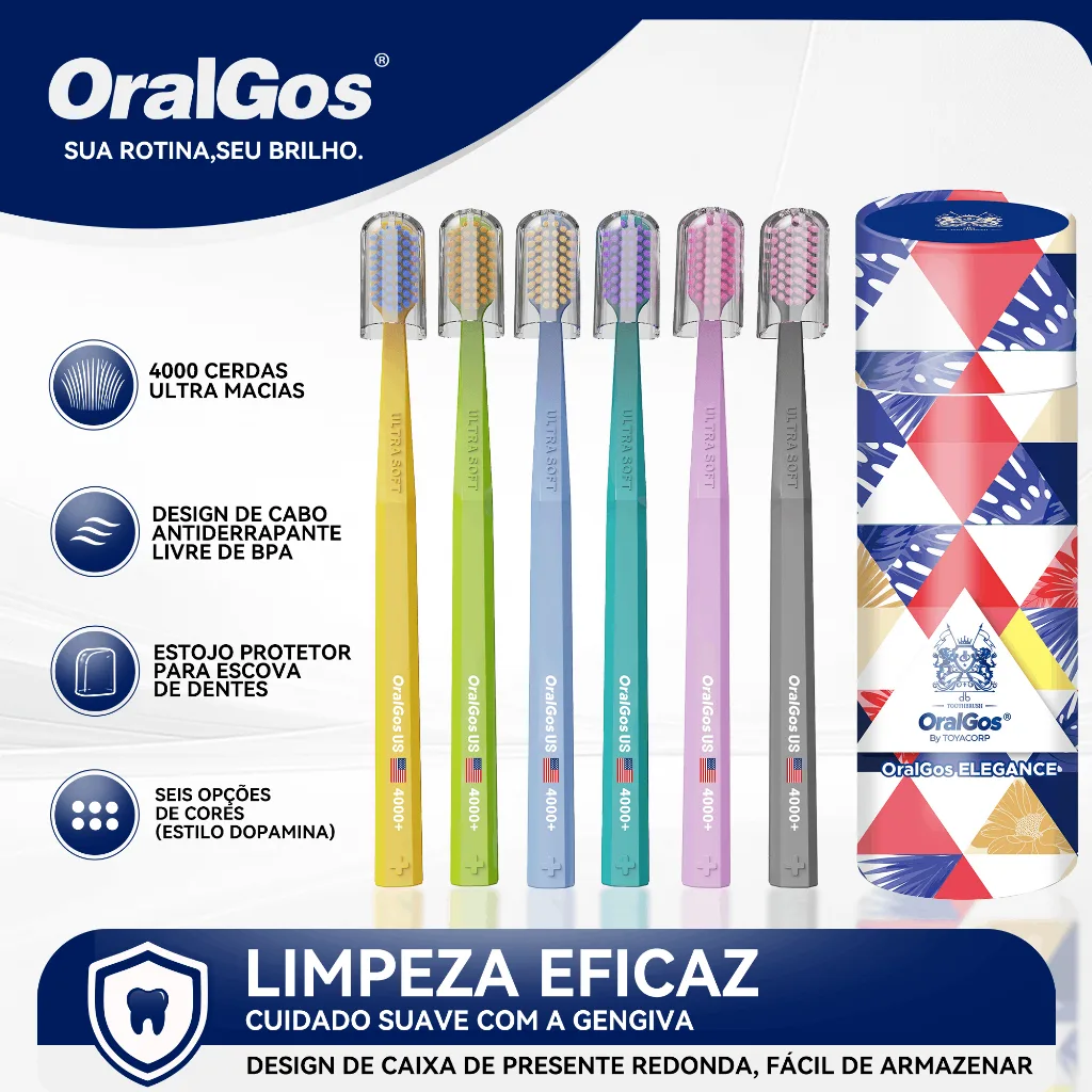 Pacote OralGos de escovas de dentes macias