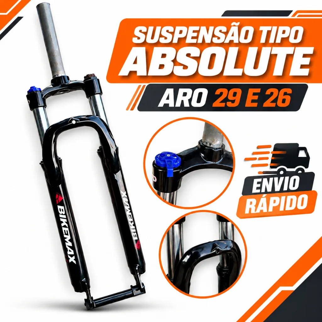 Garfo de suspensão Absolute aro 26 a 29 para MTB