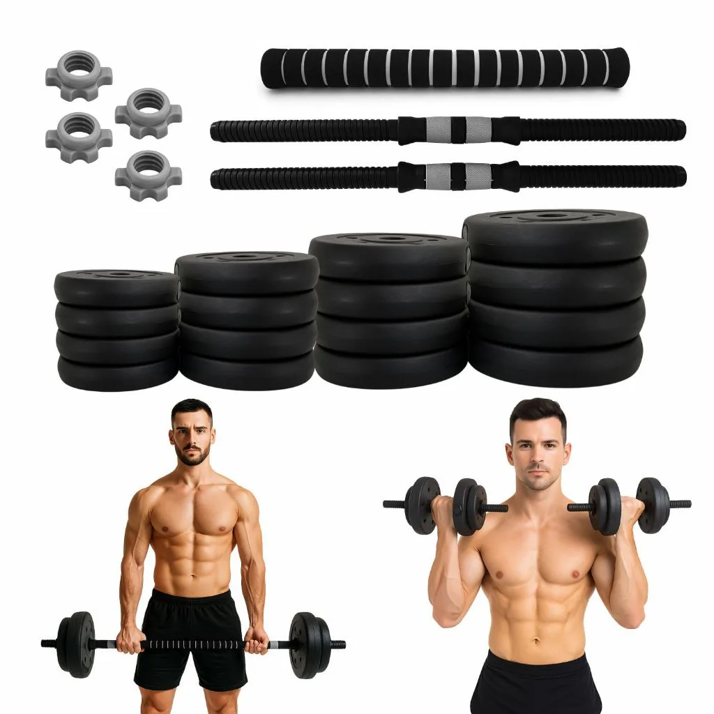 Kit de halteres emborrachados de 30 kg