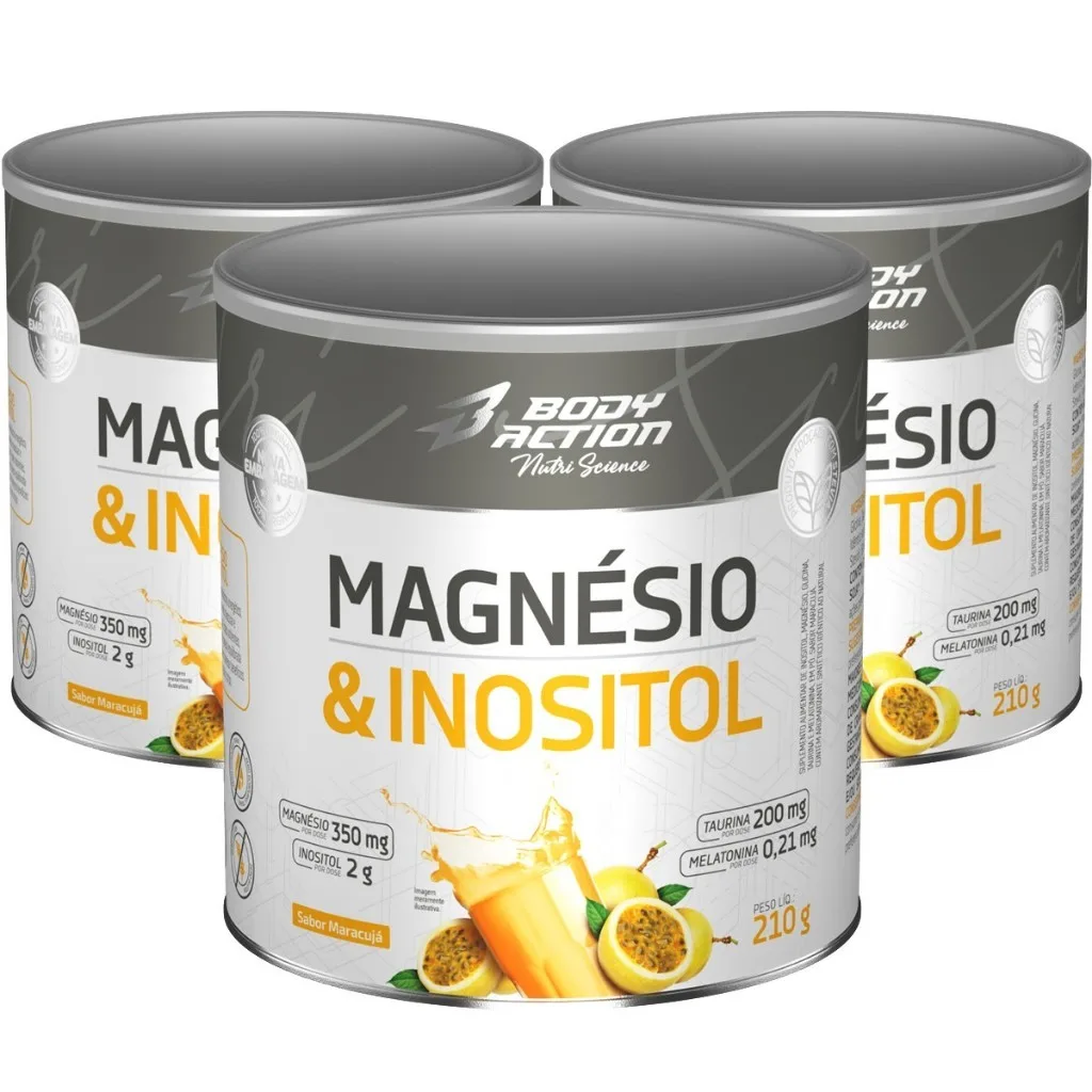 Kit com 3 suplementos Bodyaction de 210 g