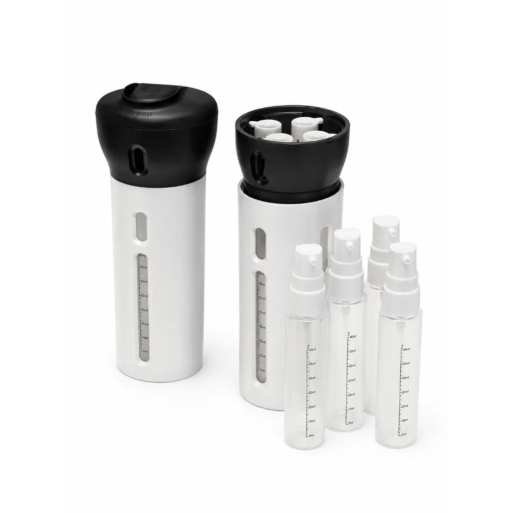 Dispenser portátil Lyor para viagem com quatro compartimentos