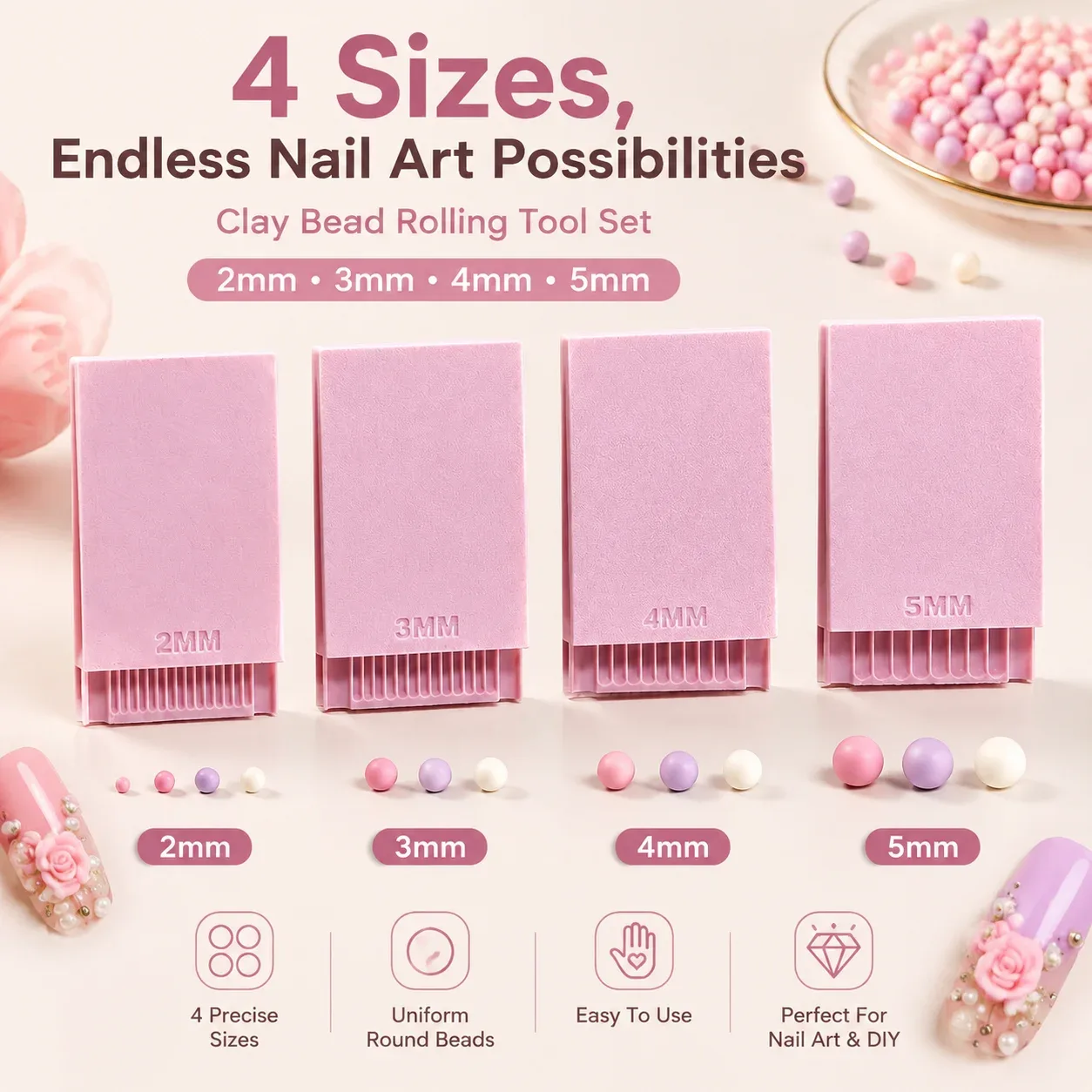 Kit com 4 ferramentas para arte em gel e argila