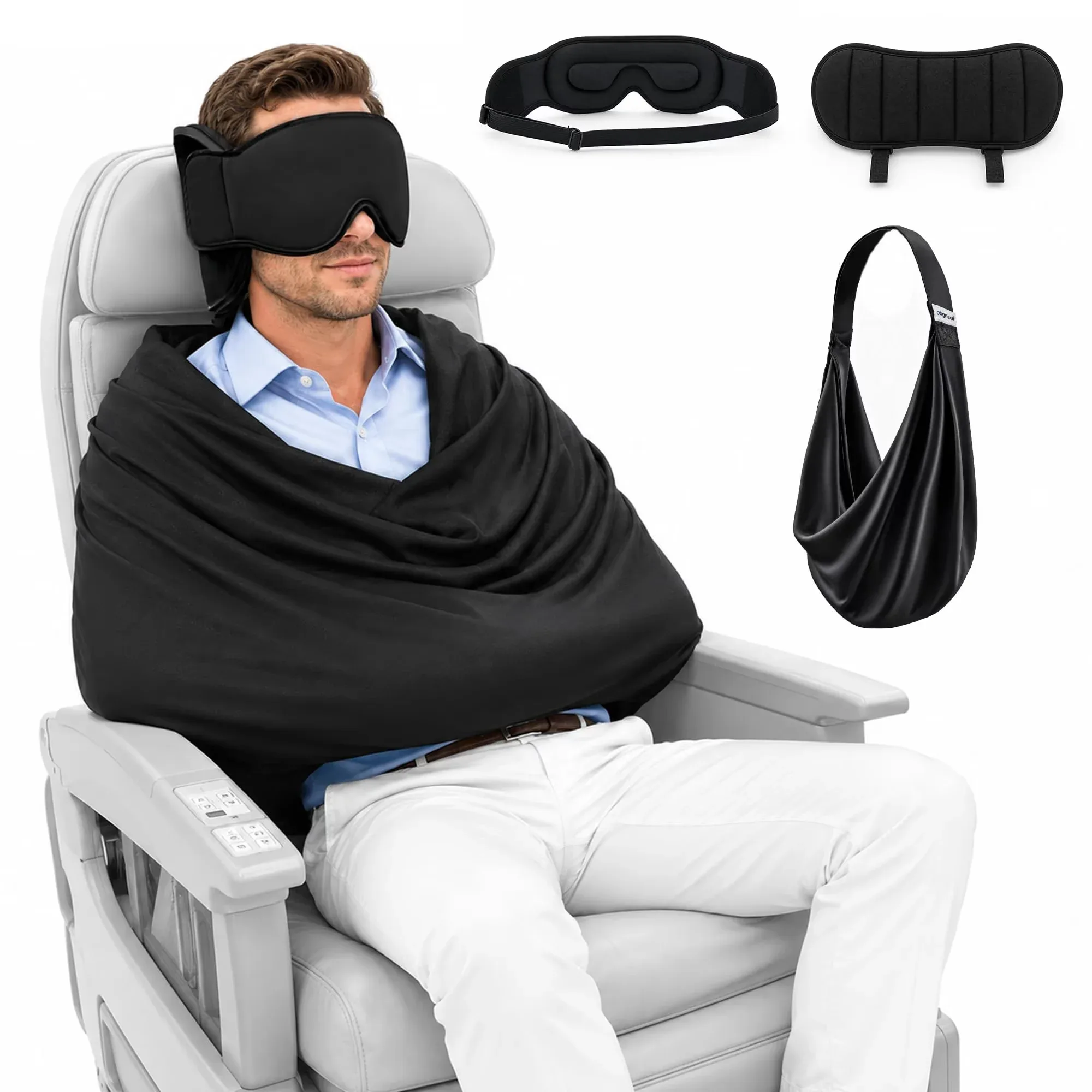 Apoio para dormir em avião 3 em 1