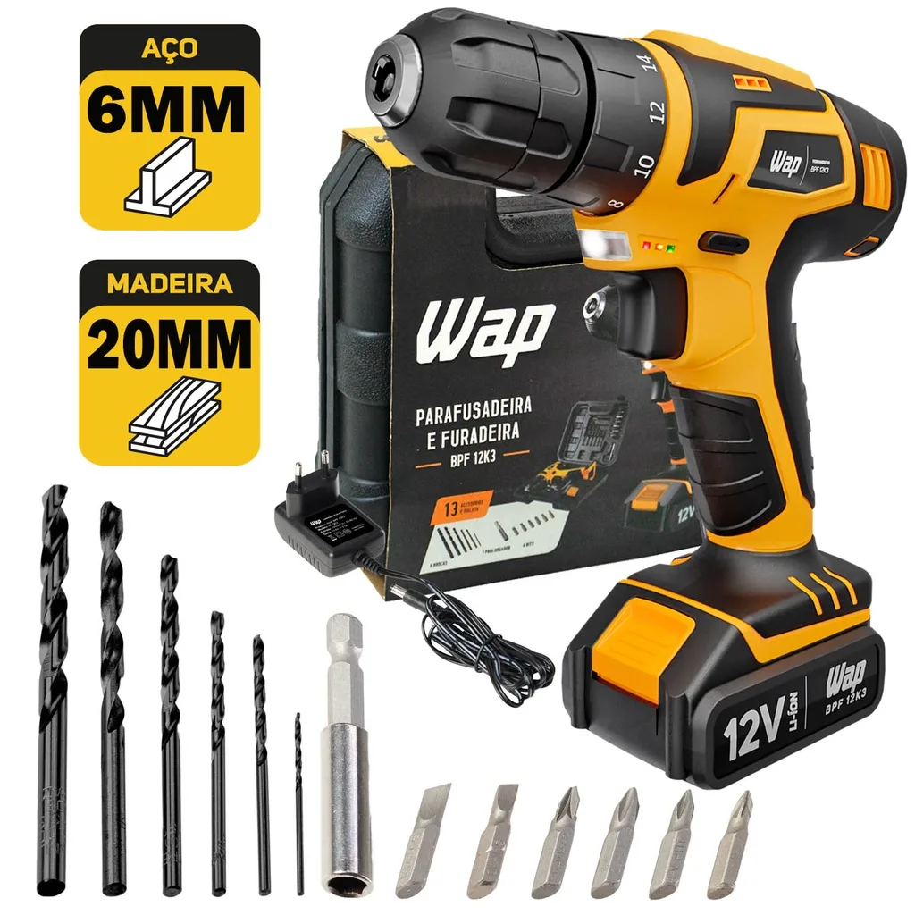 Parafusadeira e furadeira Wap BPF 12K3