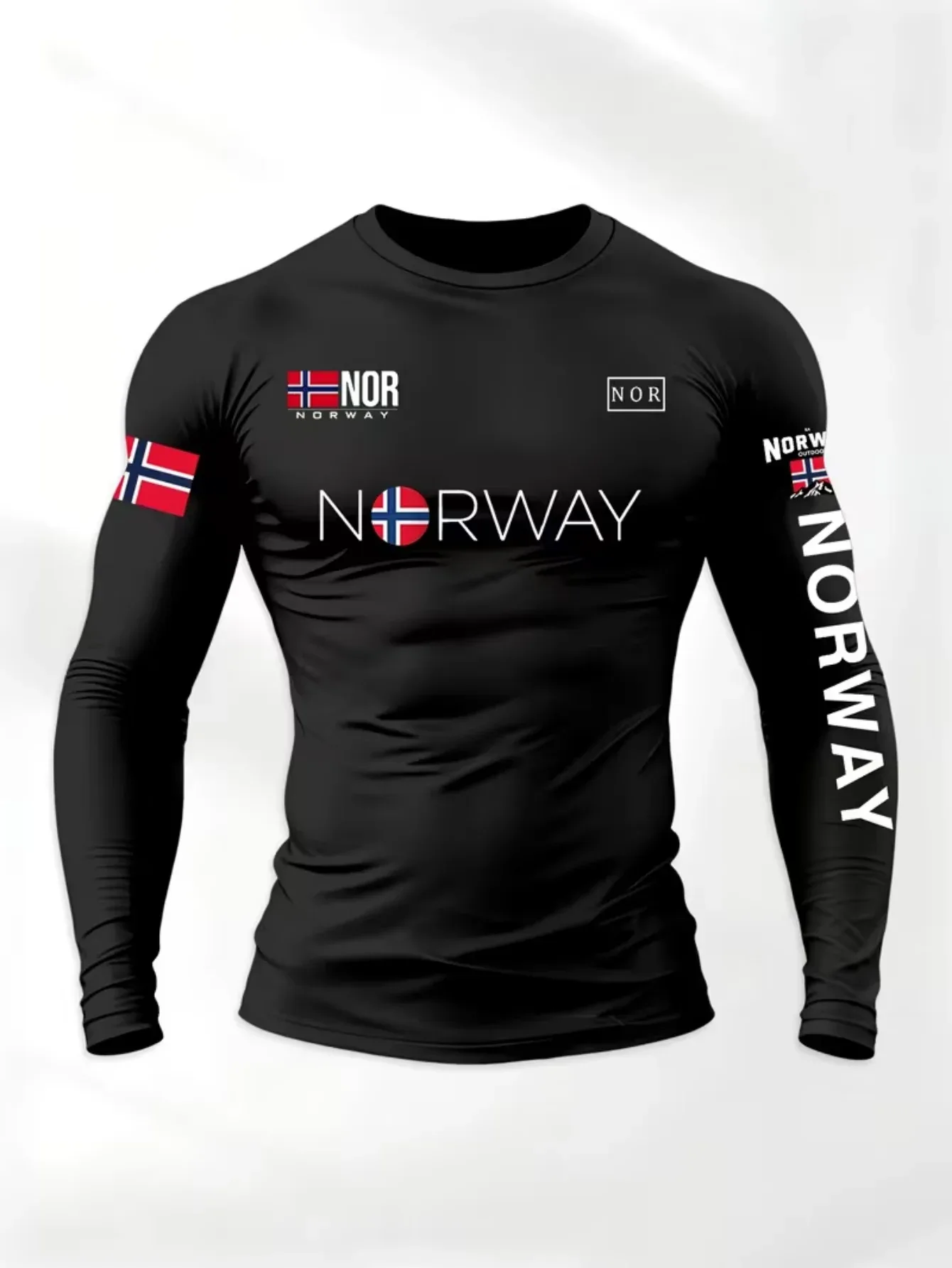 Camiseta masculina de compressão para treino