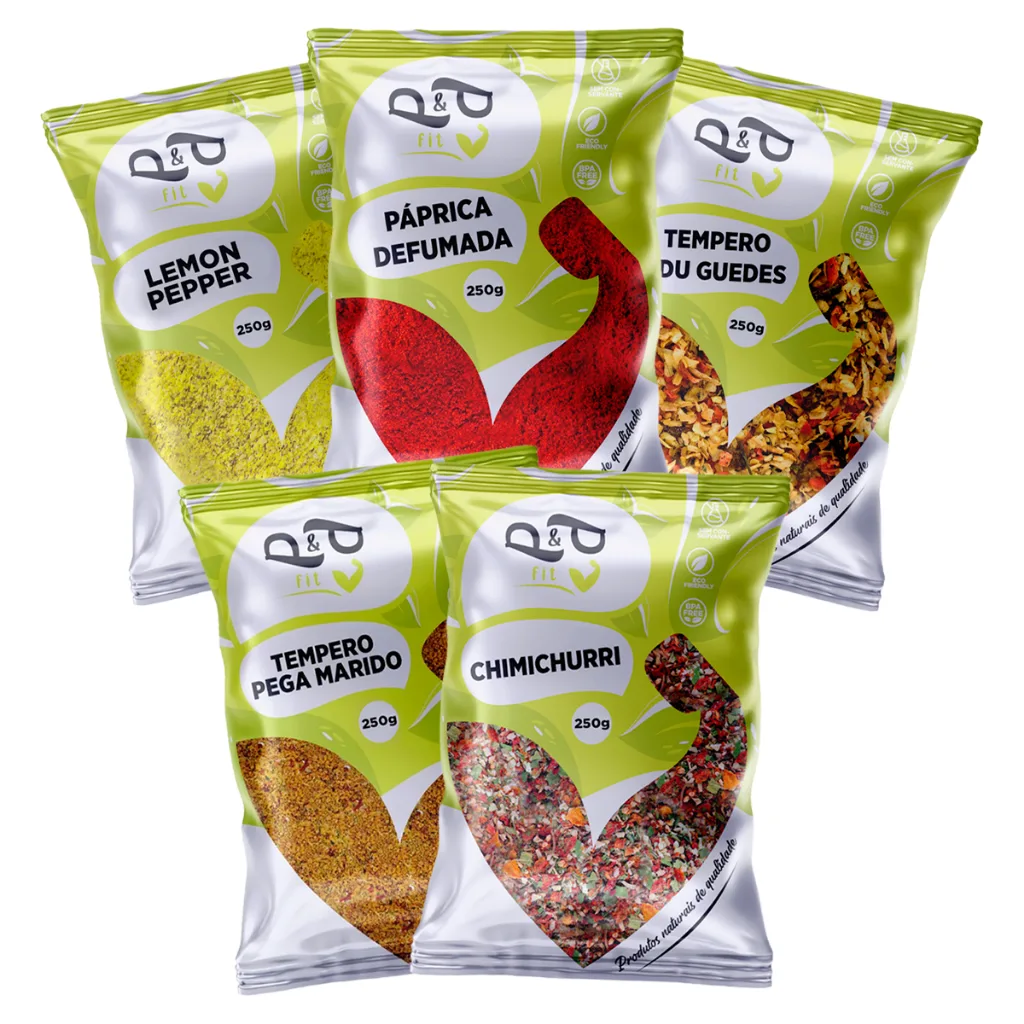 Combo de temperos Edu Guedes com cinco sabores