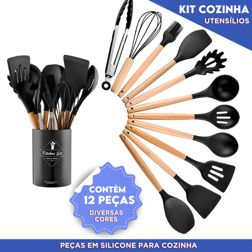 Kit de utensílios de cozinha Mazzal em silicone