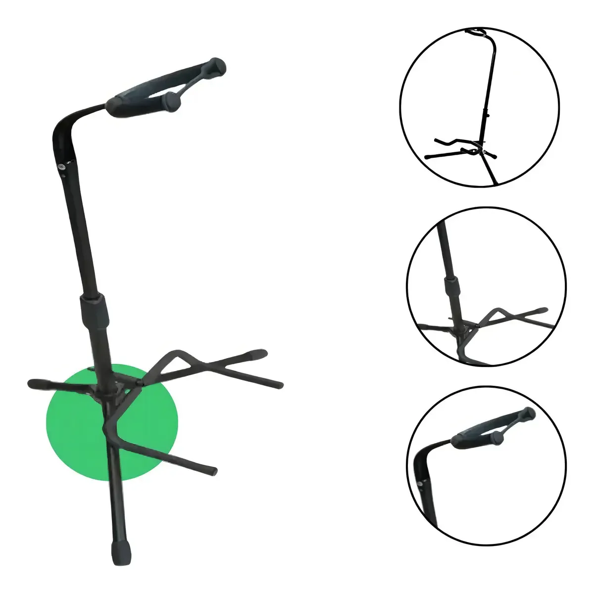 Suporte de chão regulável para guitarra e violão