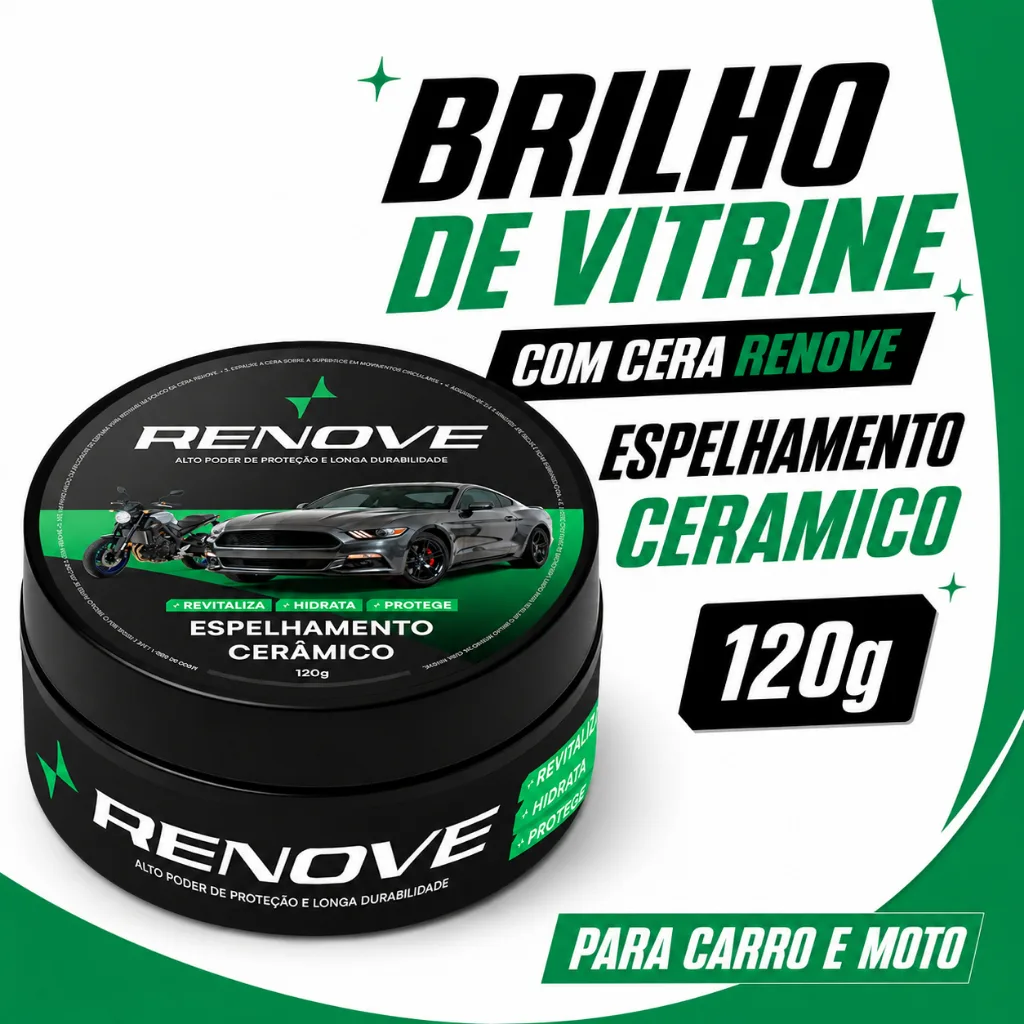 Cera Carnaúba Automotiva Renove 120g