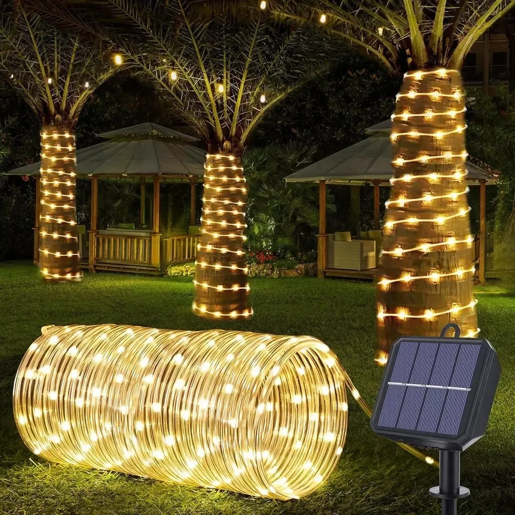 Cordão de luzes solar com 300 LED