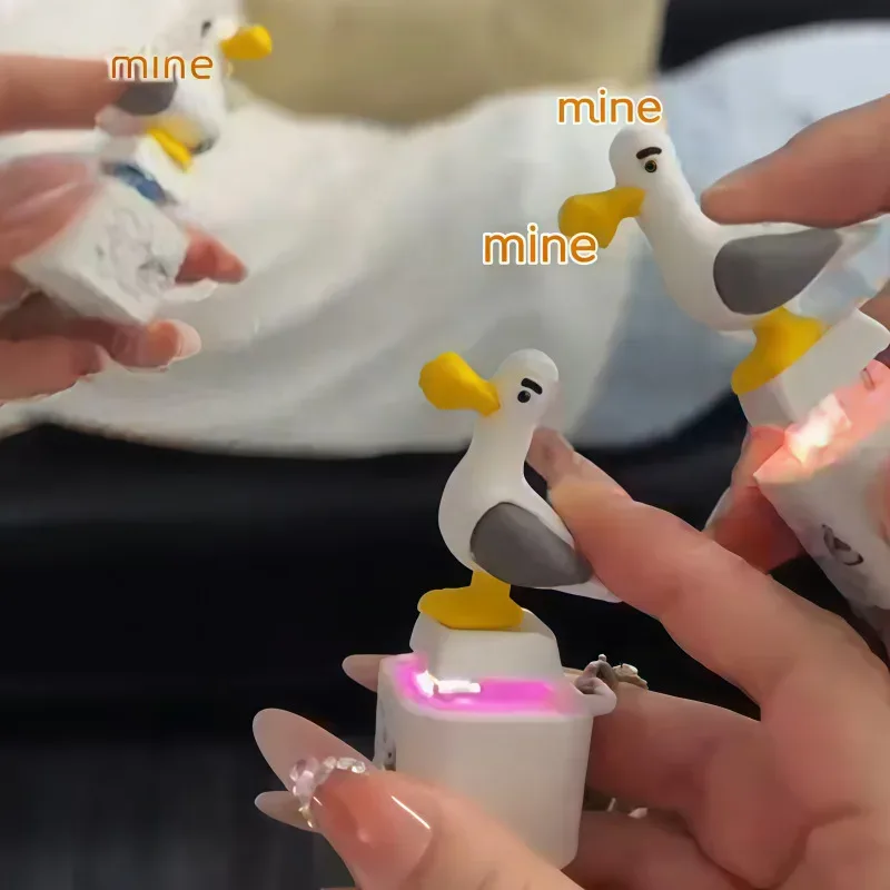 Chaveiro fidget em formato de gaivota