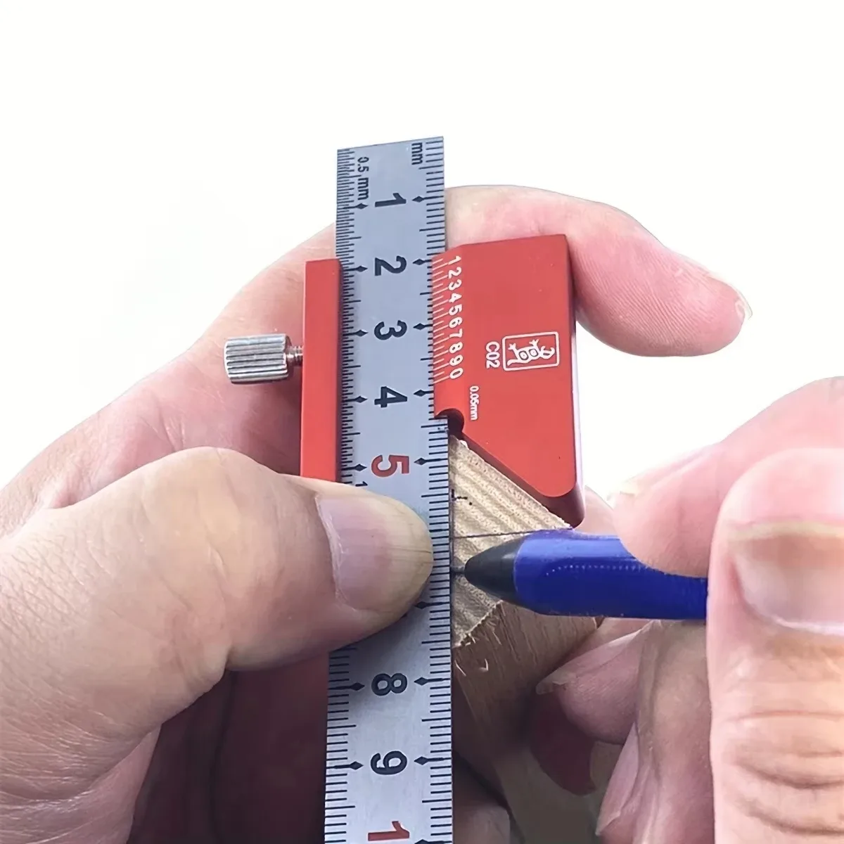 Régua de carpinteiro com ângulo de 45 graus