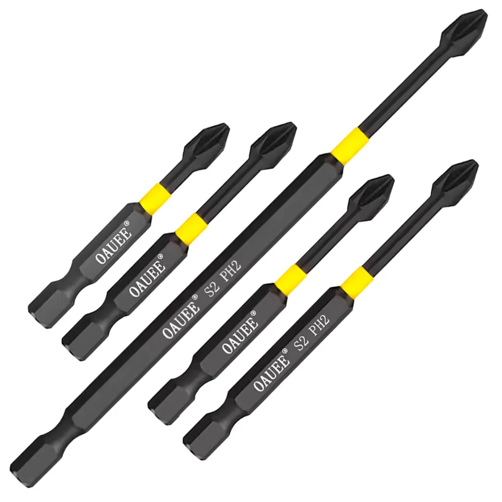 Kit com 5 ponteiras Phillips PH2 magnéticas