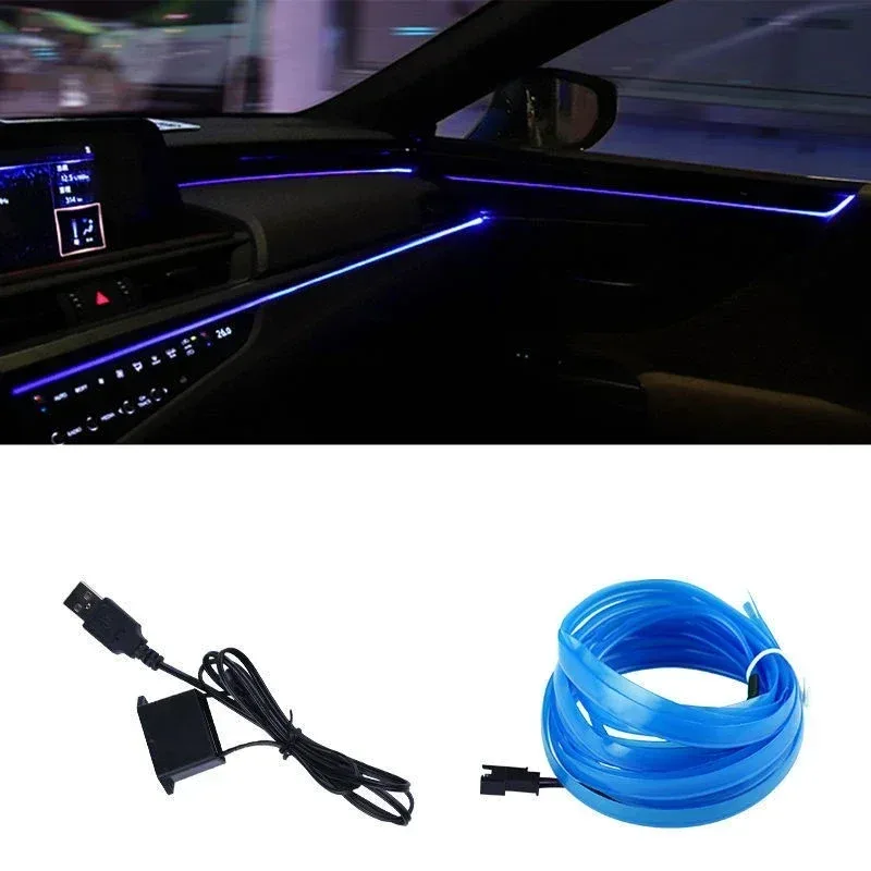 Fita de luz neon USB para interior do carro