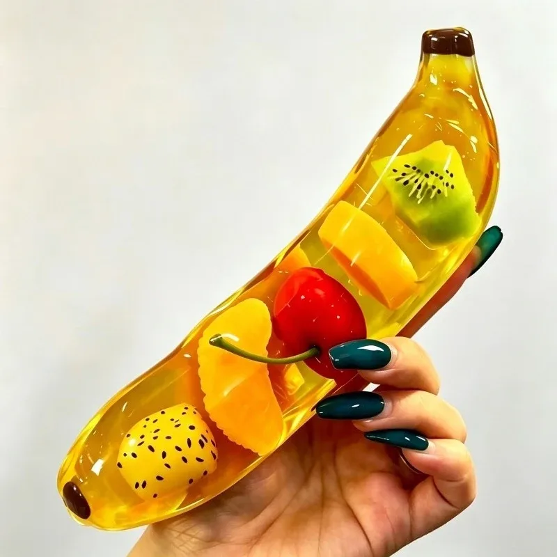 Bola squishy de banana para aliviar o estresse