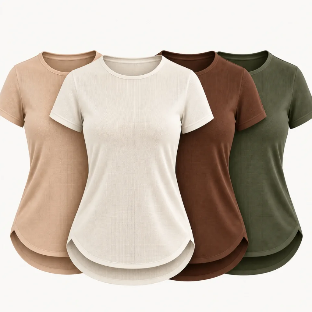 Kit com 4 blusas femininas plus size para academia