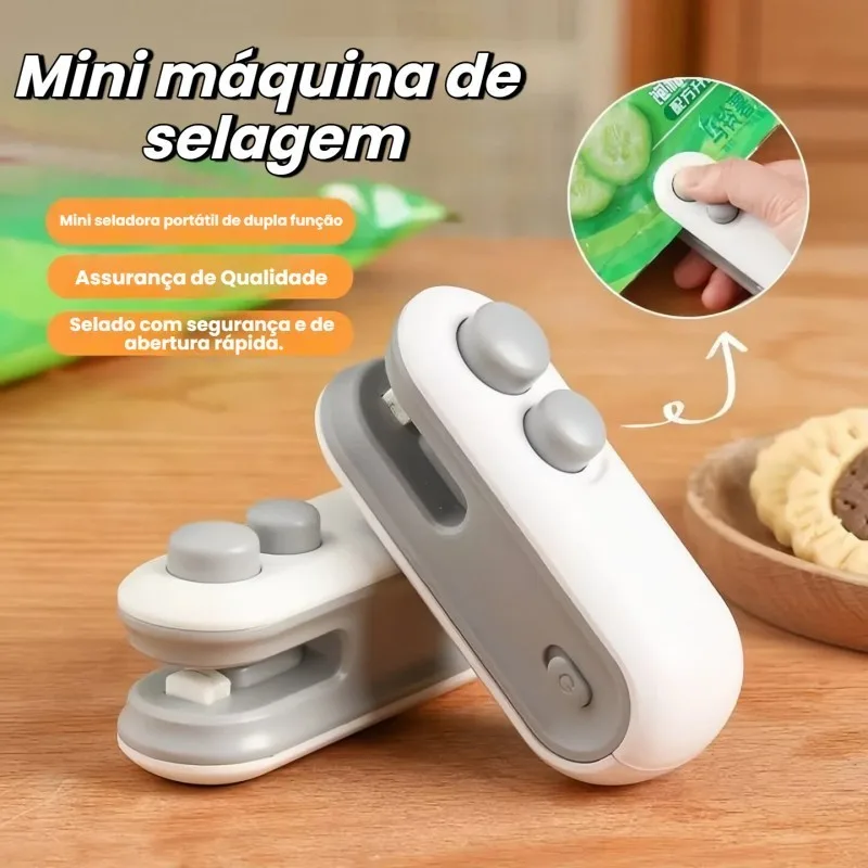1/2/3/4 Peças Mini Máquina Seladora Recarregável Para Embalagens Plásticas