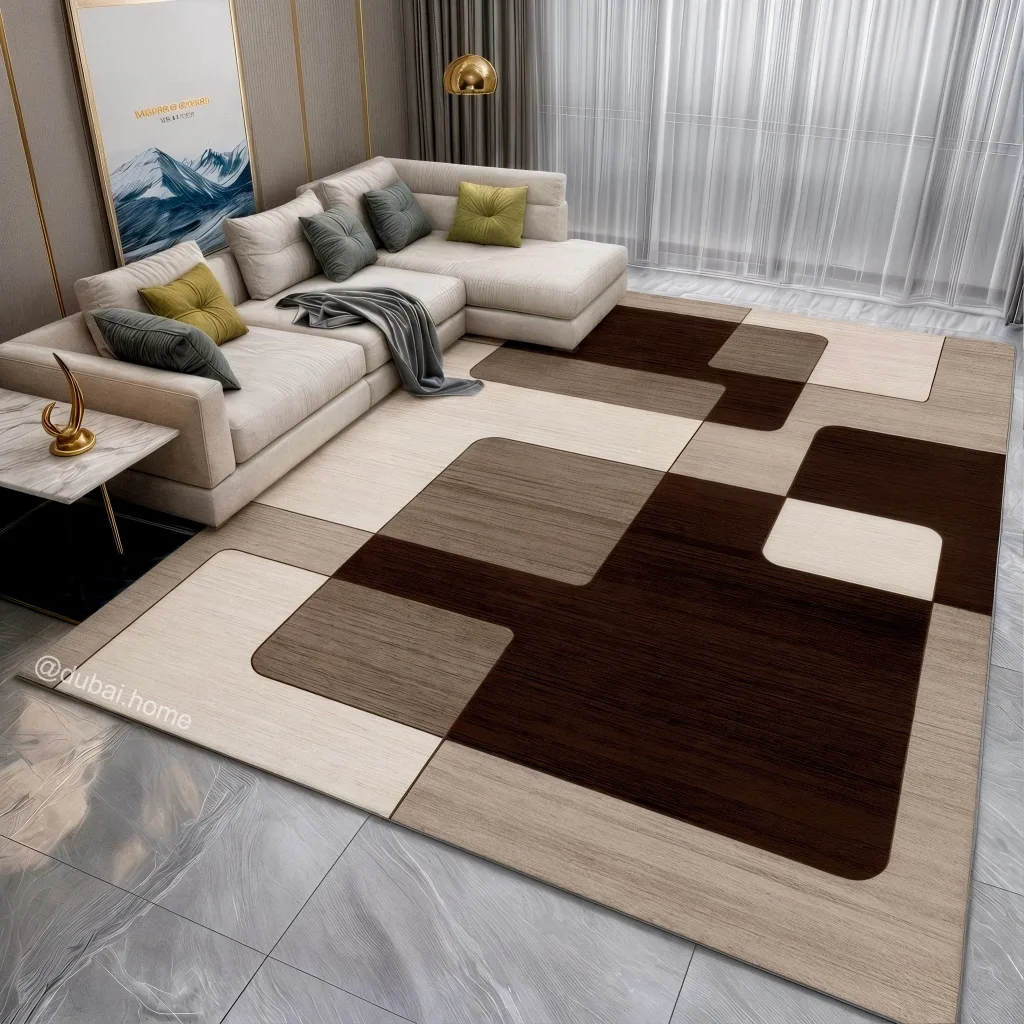 Tapete estampado belga antiderrapante para sala