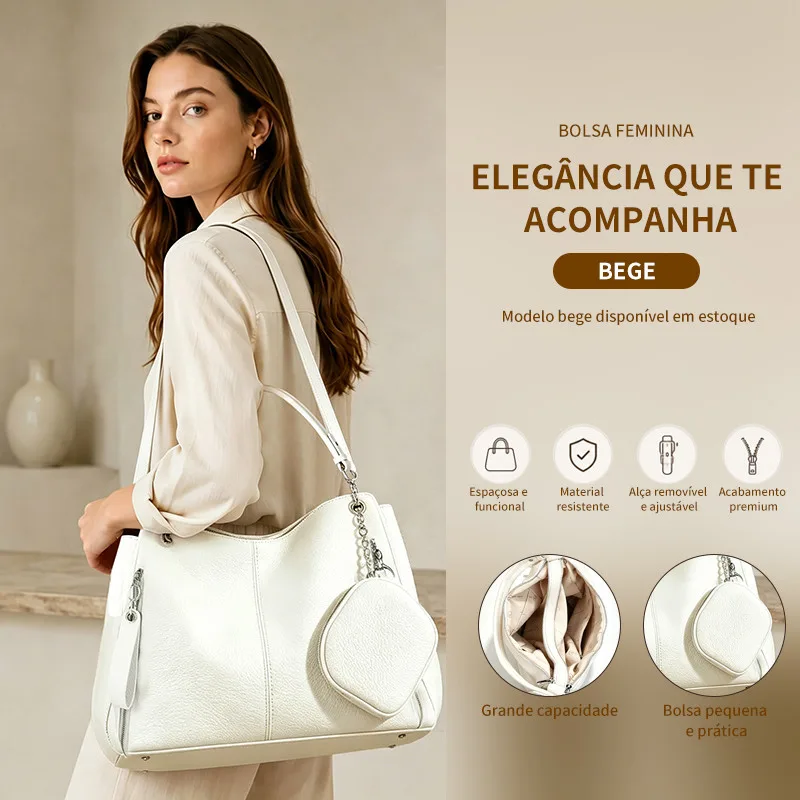 Bolsa mochila feminina Tomi Mito de couro PU