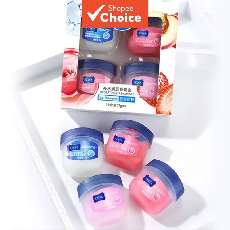 Kit com 4 cuidados labiais hidratantes