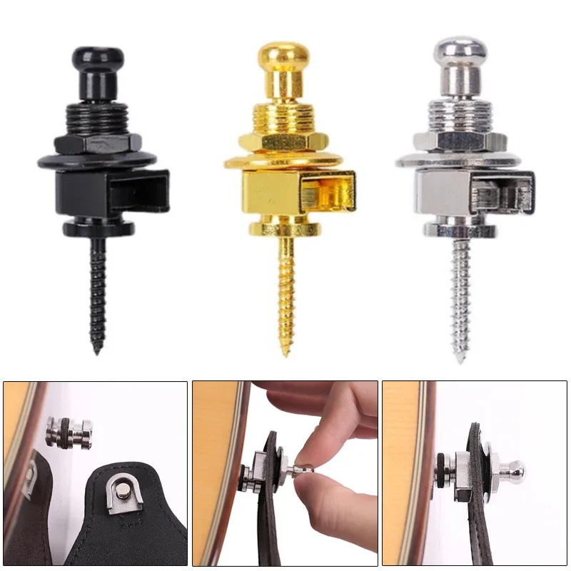 Travas de correia para guitarra e baixo em metal