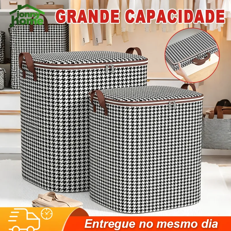 Caixa Multifuncional de Armazenamento de Grande Capacidade para Colchas e Roupas Domésticas