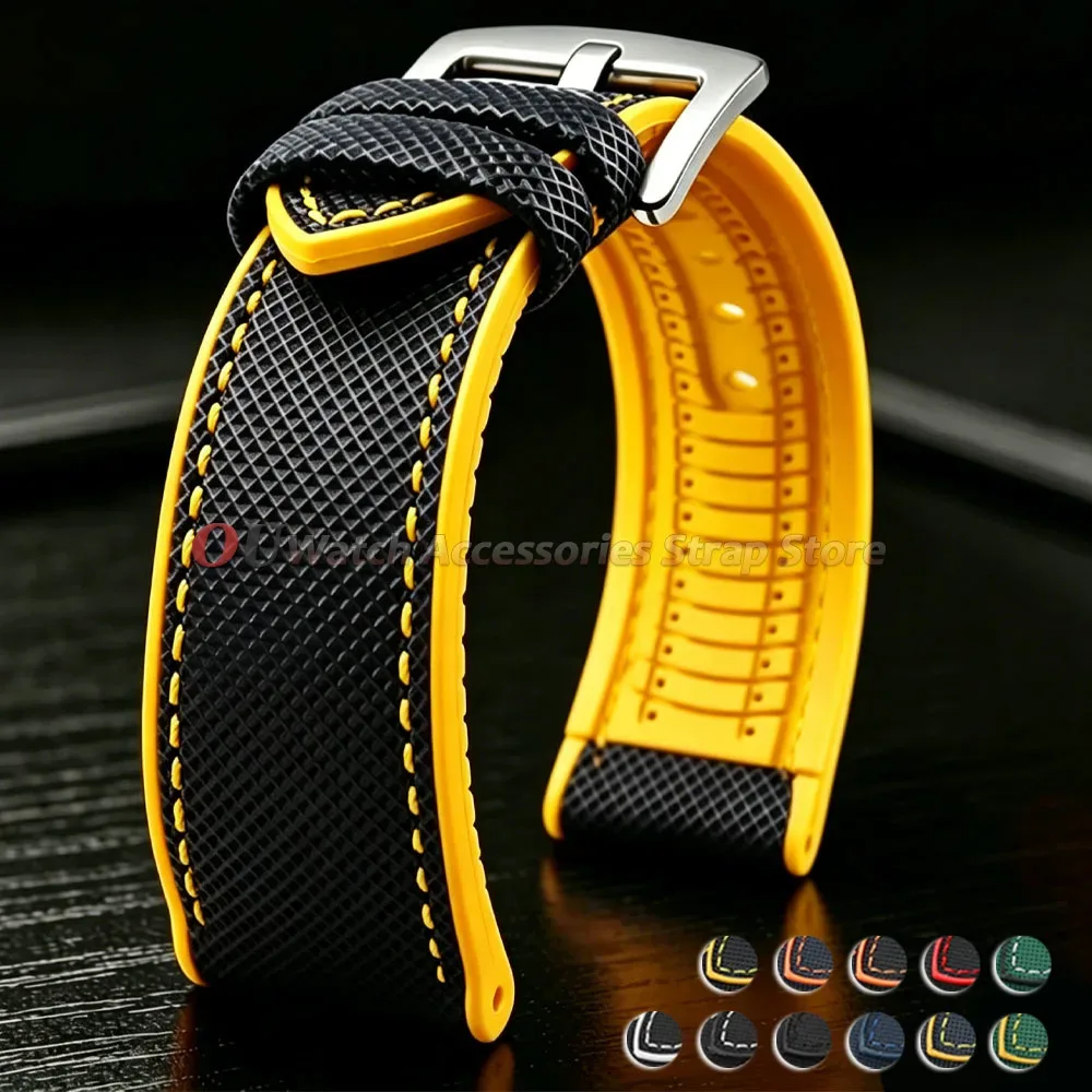 Pulseira híbrida para relógio de 18 a 24 mm