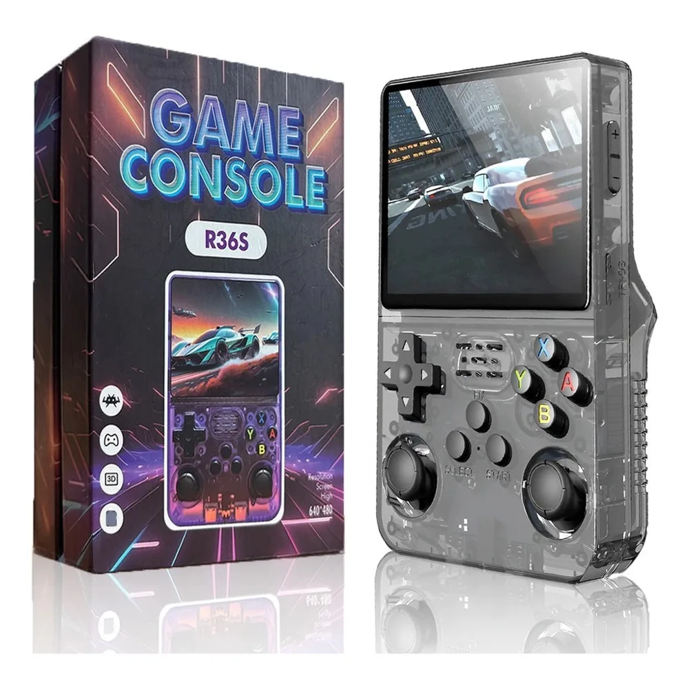 Console portátil R36S com tela IPS
