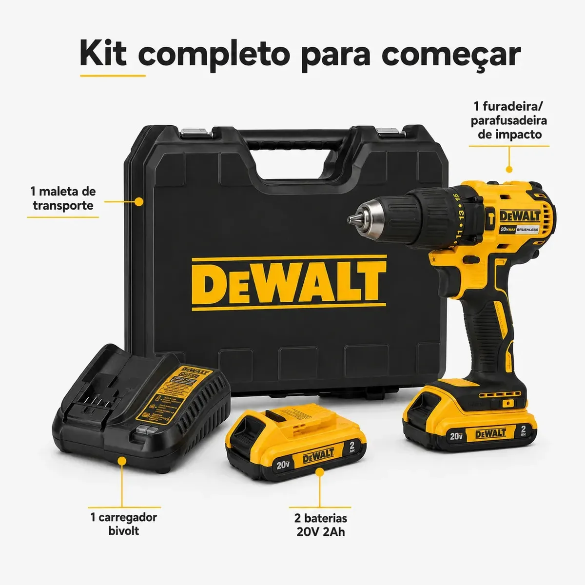 Parafusadeira Dewalt DCD7781D2 de impacto