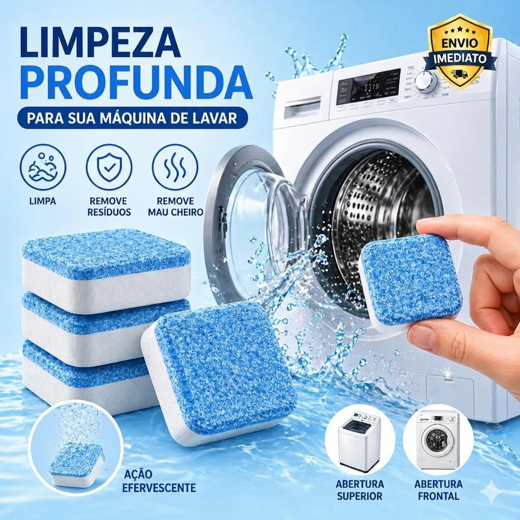 Kit de pastilhas efervescentes para máquina de lavar