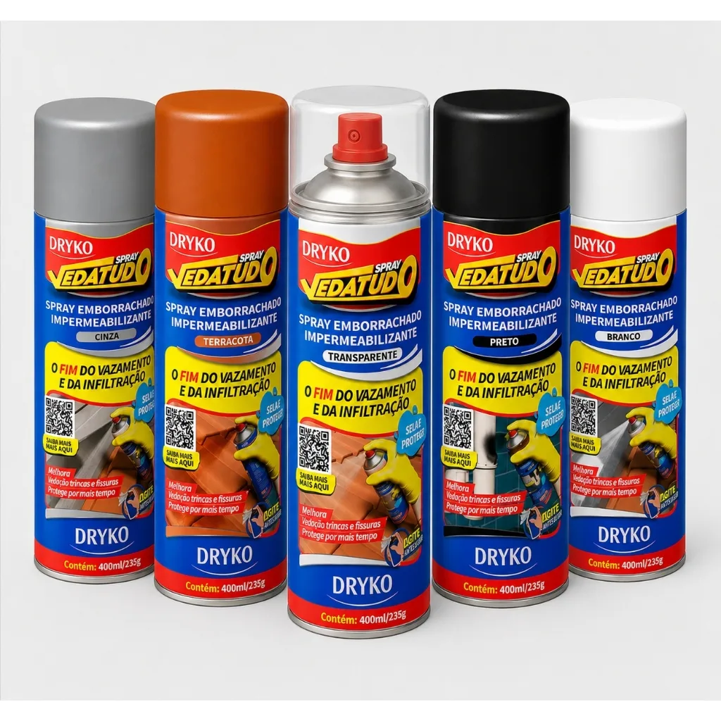 Spray de borracha líquida impermeabilizante Dryko