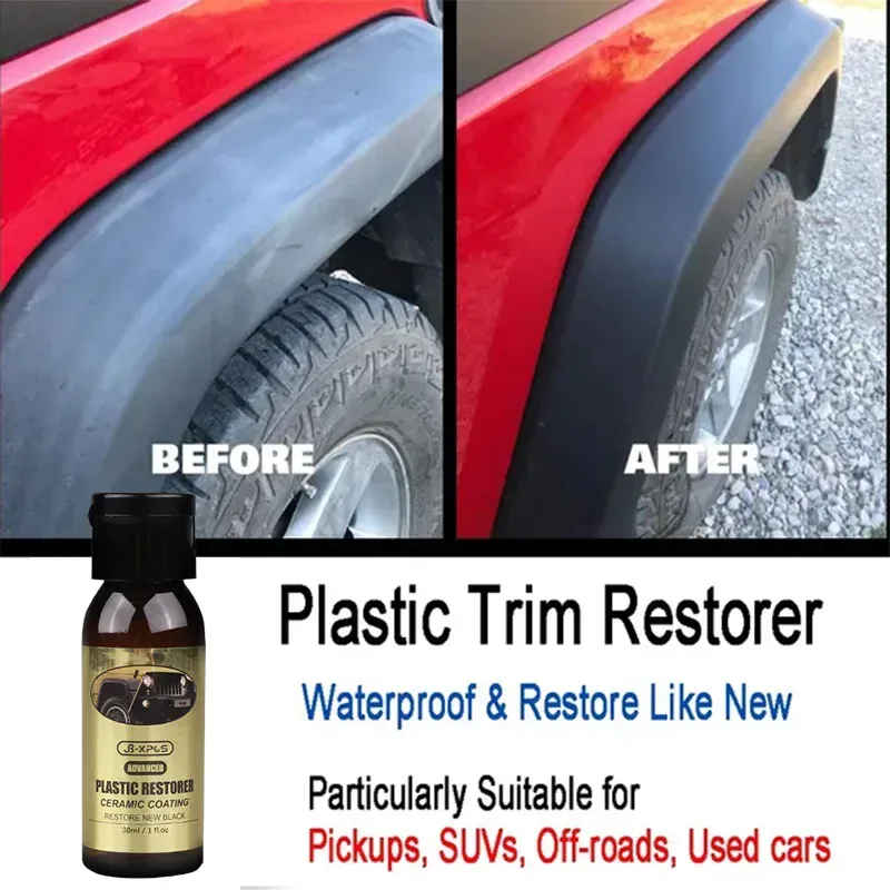 Restaurador de plástico automotivo com brilho preto
