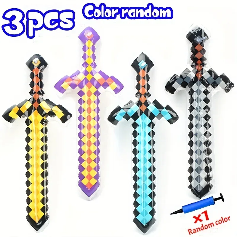 Conjunto de 3 espadas infláveis para festas
