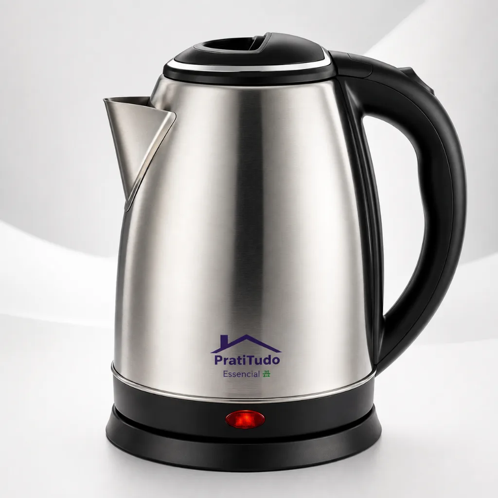 Chaleira elétrica inox de 1,8 litro