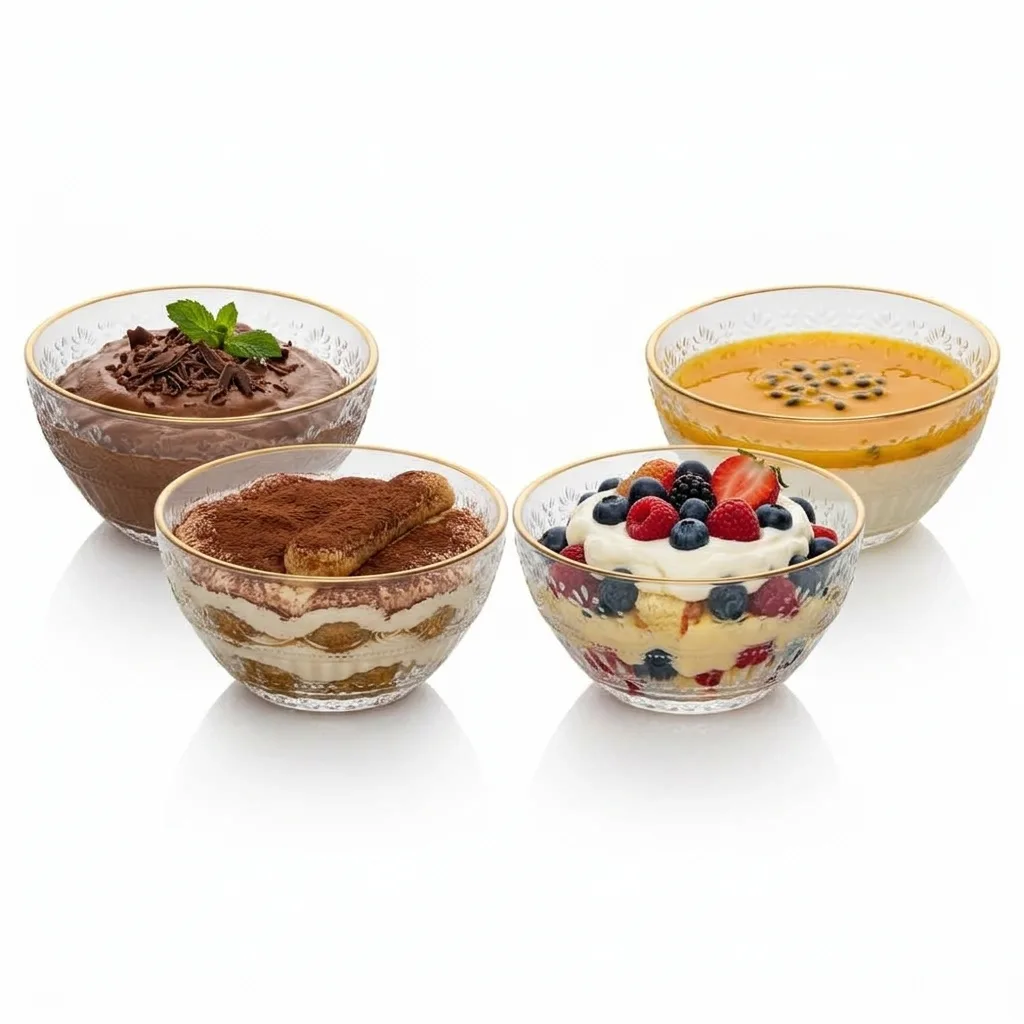 Conjunto Wolff com 4 bowls de cristal de 12,5 cm