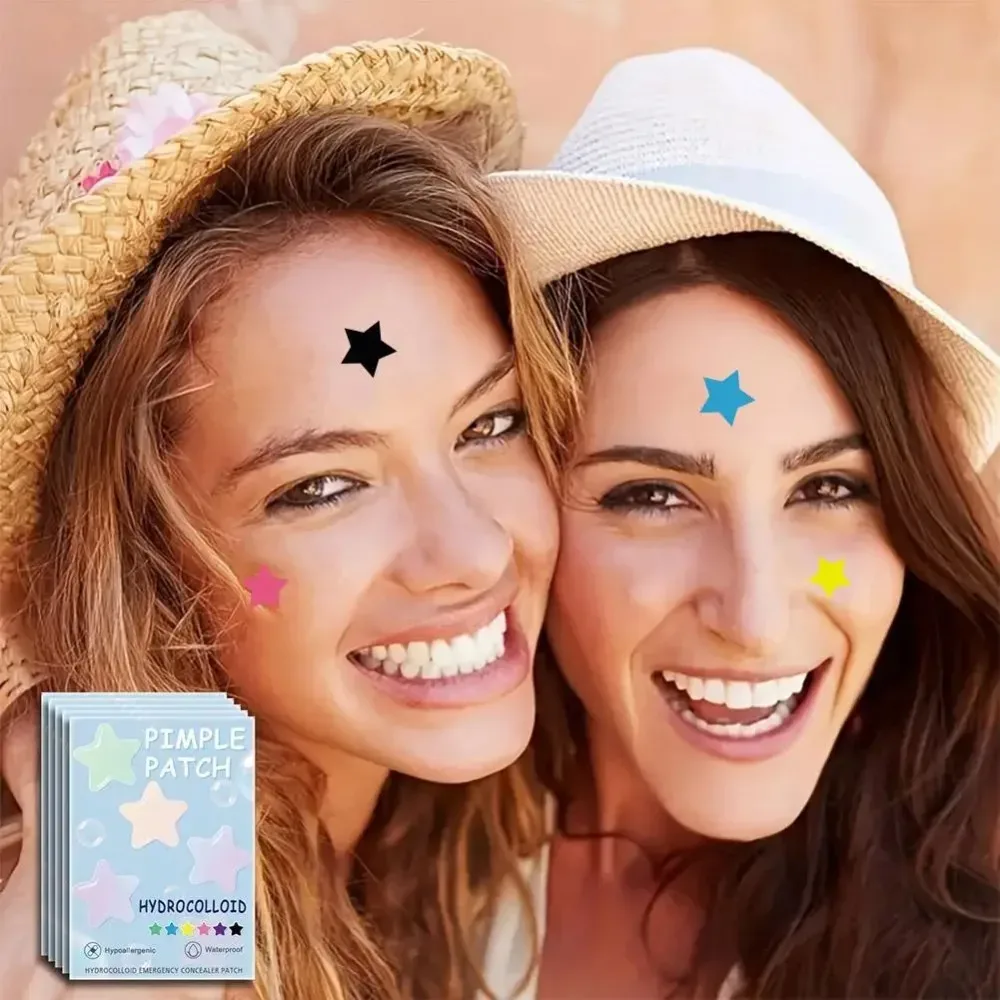 Adesivos para acne em formato de estrela