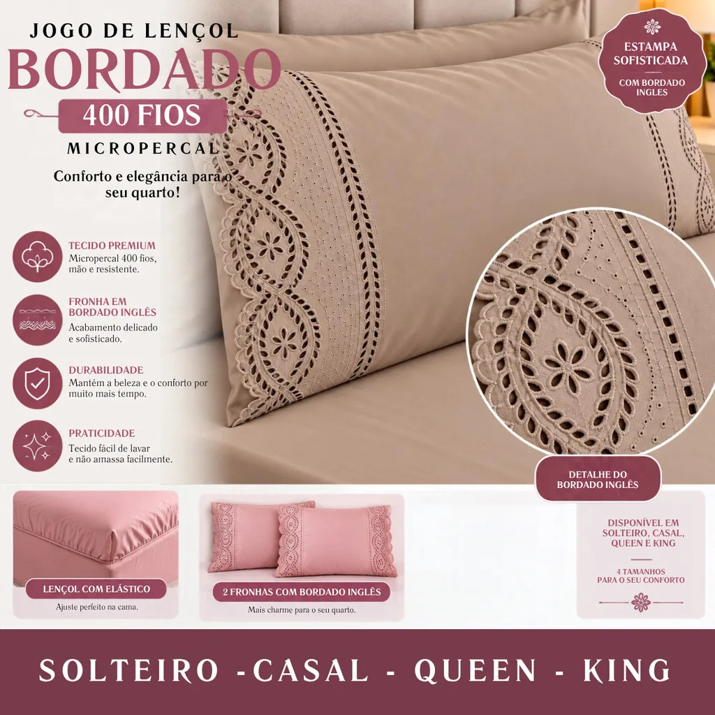 Kit de lençol com fronha