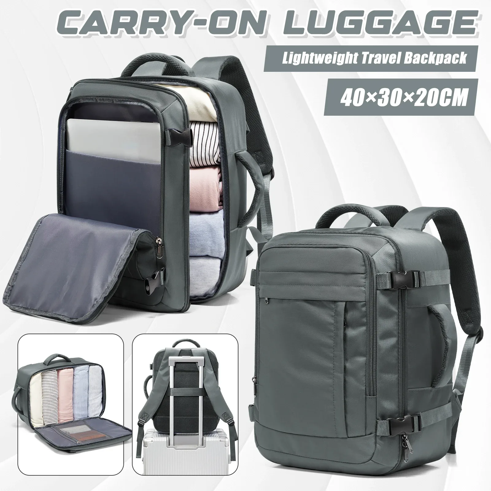 Mochila de cabine Ryanair de 40 x 30 x 20 cm