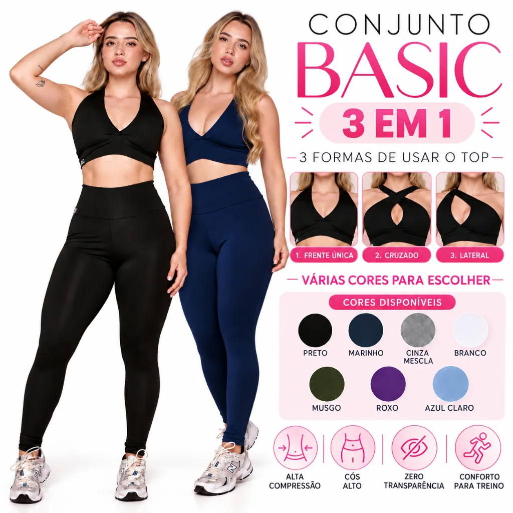 Legging feminina AQN Sport de cintura alta