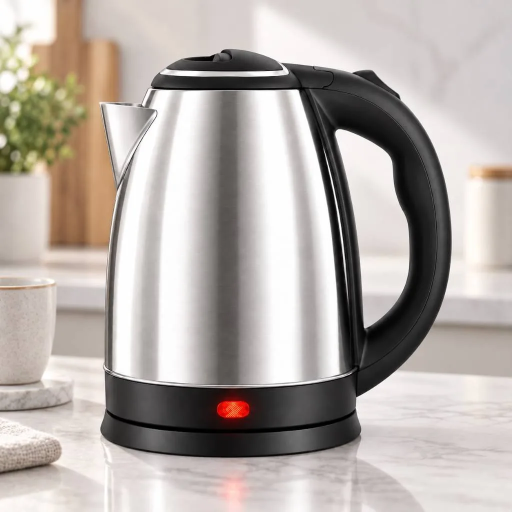 Chaleira elétrica inox de 1,8 litros
