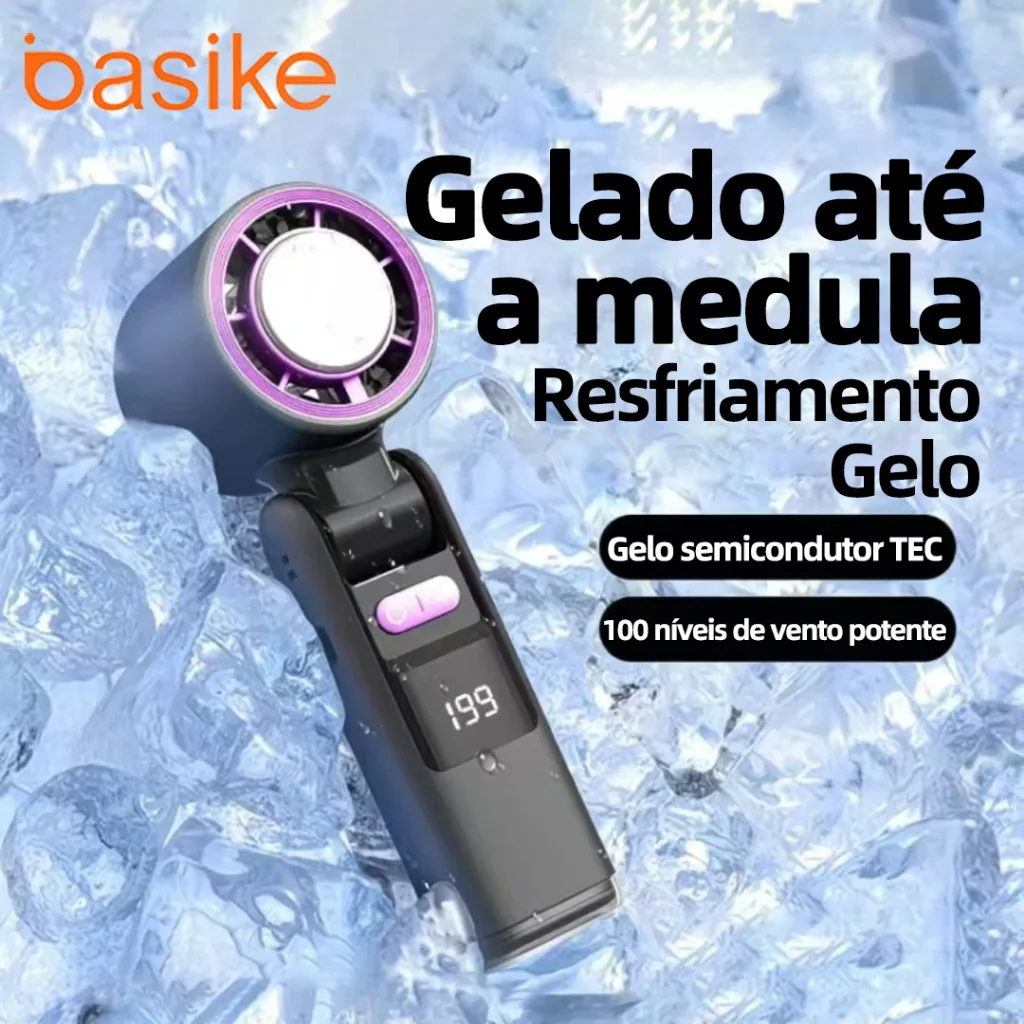 Ventilador portátil Basike com bateria de 6000 mAh