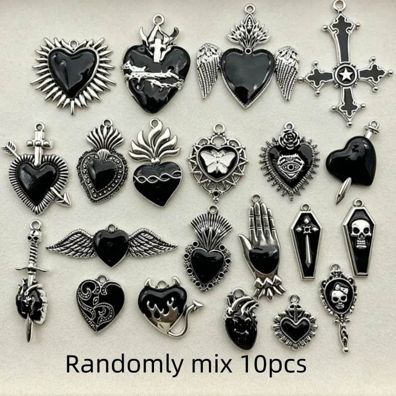 Conjunto de 10 pingentes góticos para acessórios