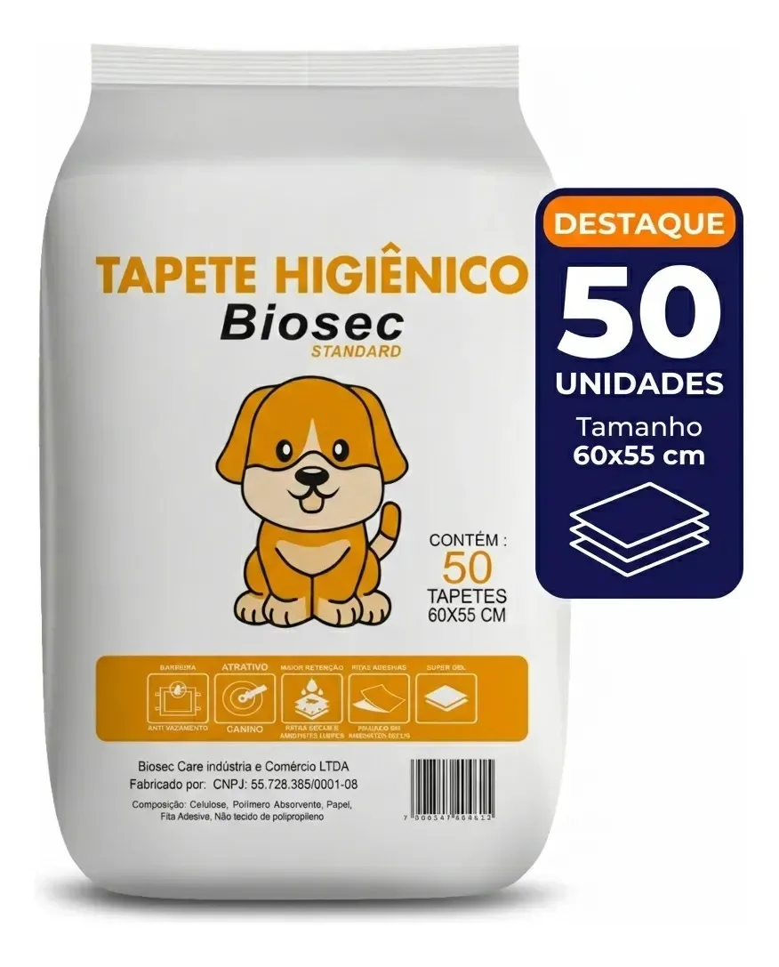 Tapete higiênico para cachorro com gel absorvente