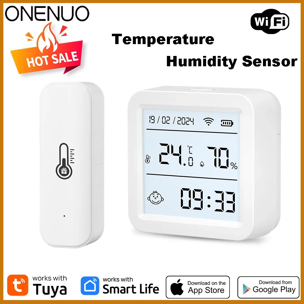 Sensor Tuya de temperatura e umidade com Wi-Fi