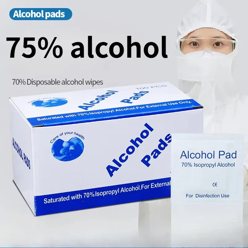 Compressa de álcool descartável para primeiros socorros