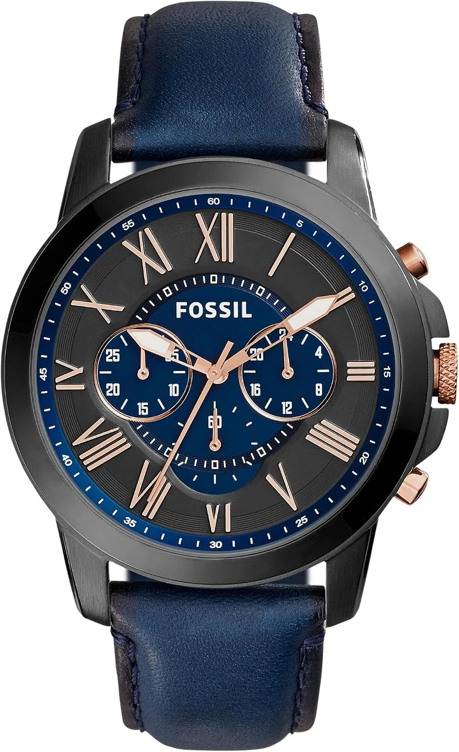 Relógio Fossil Grant masculino de aço