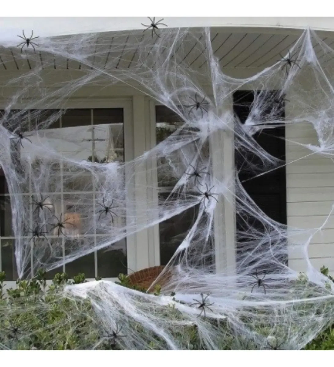Kit de teias brancas para decoração de Halloween